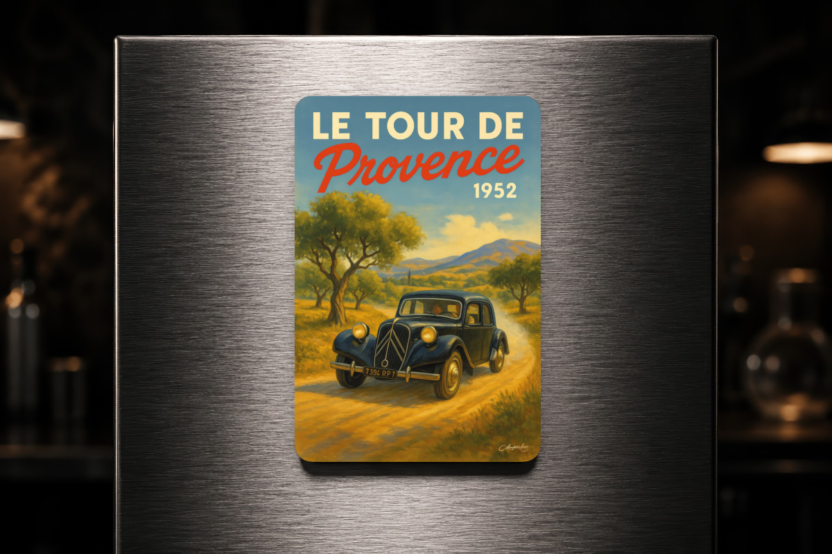 Mockup magnet 05 — Magnet Le Tour de Provence 1952