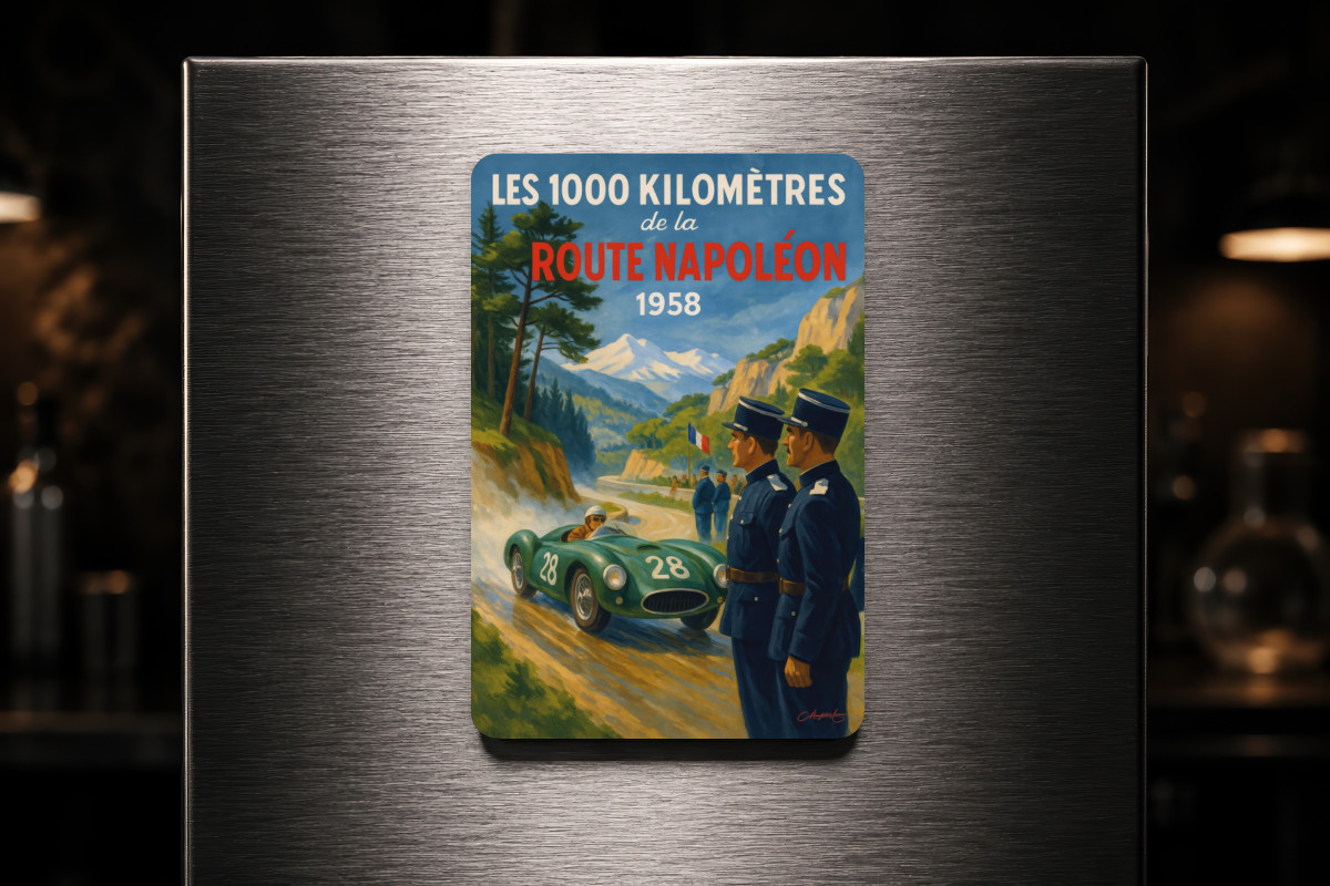 Mockup magnet 05 — Magnet Les 1000km route Napoleon 1958