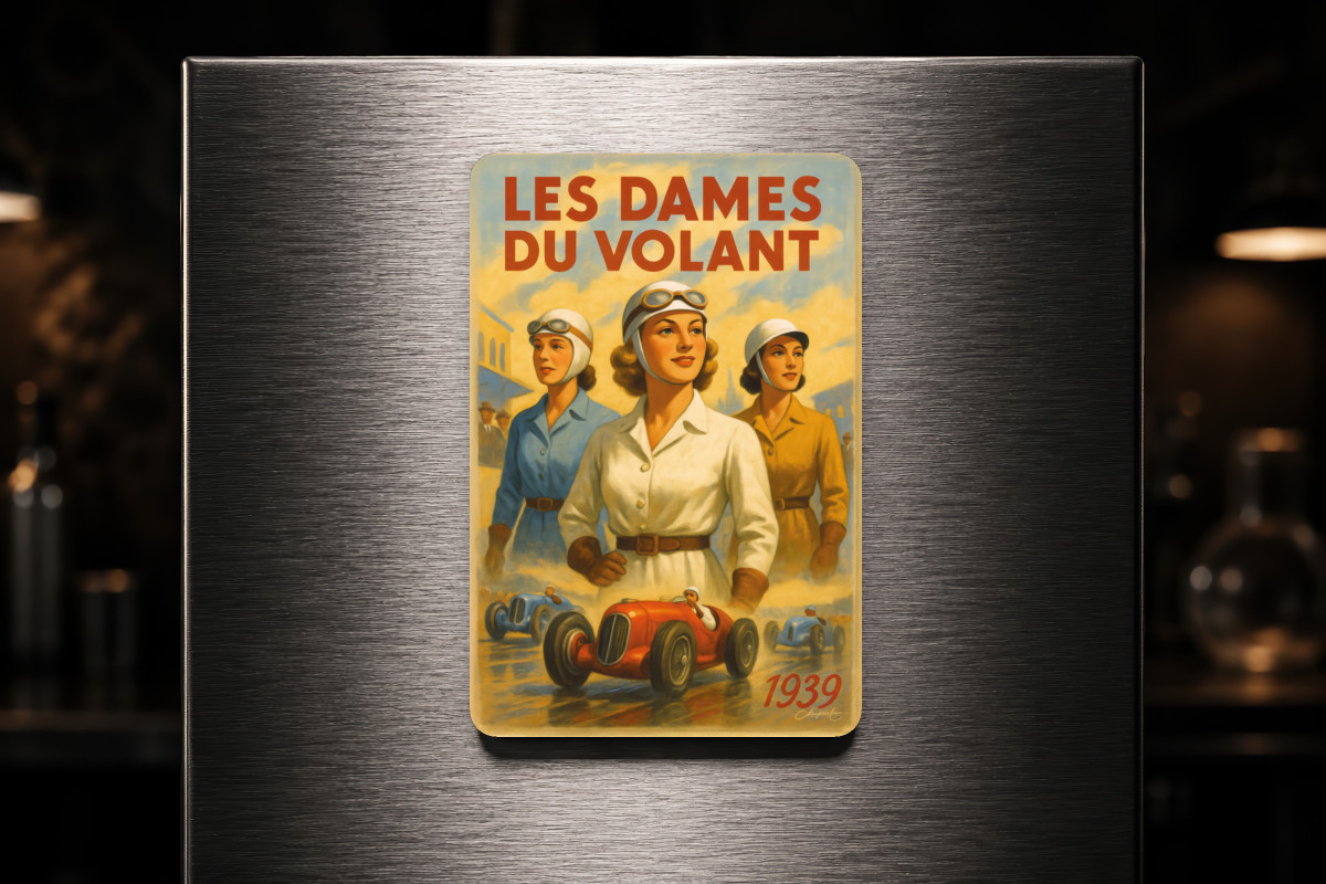 Mockup magnet 05 — Magnet Les Pionnières de la Vitesse – 1939