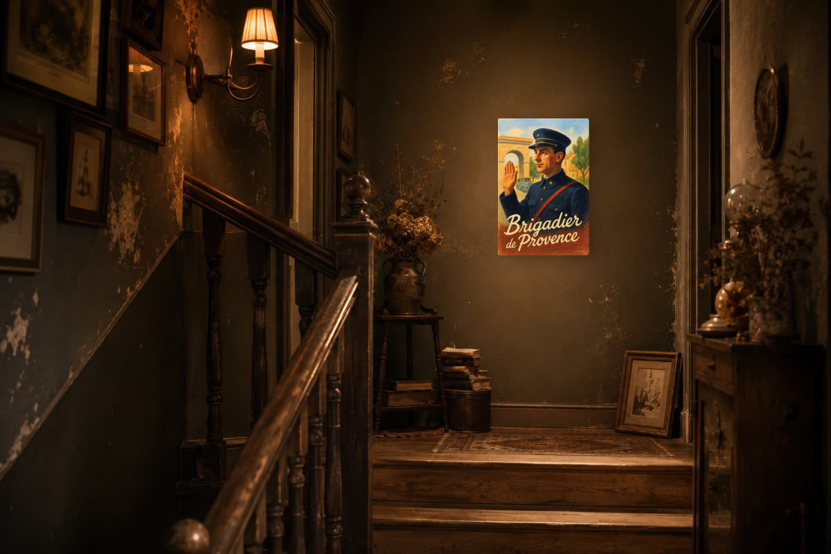 V02-13, Affiche vintage métiers anciens - Brigadier de Provence