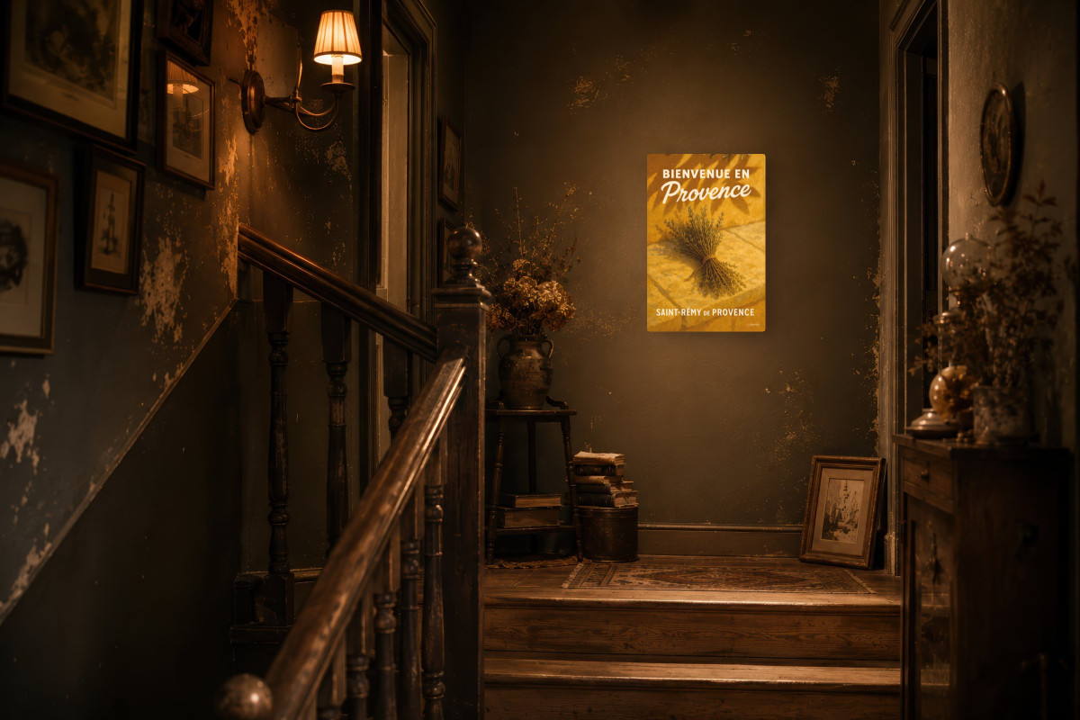 V02-13, Affiche vintage botanique - Herbes de Provence - Senteurs du Sud