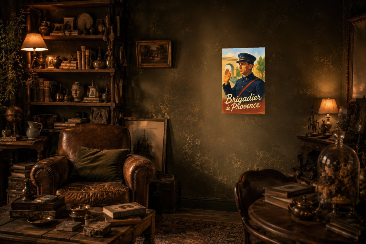 V02-09, Affiche vintage métiers anciens - Brigadier de Provence