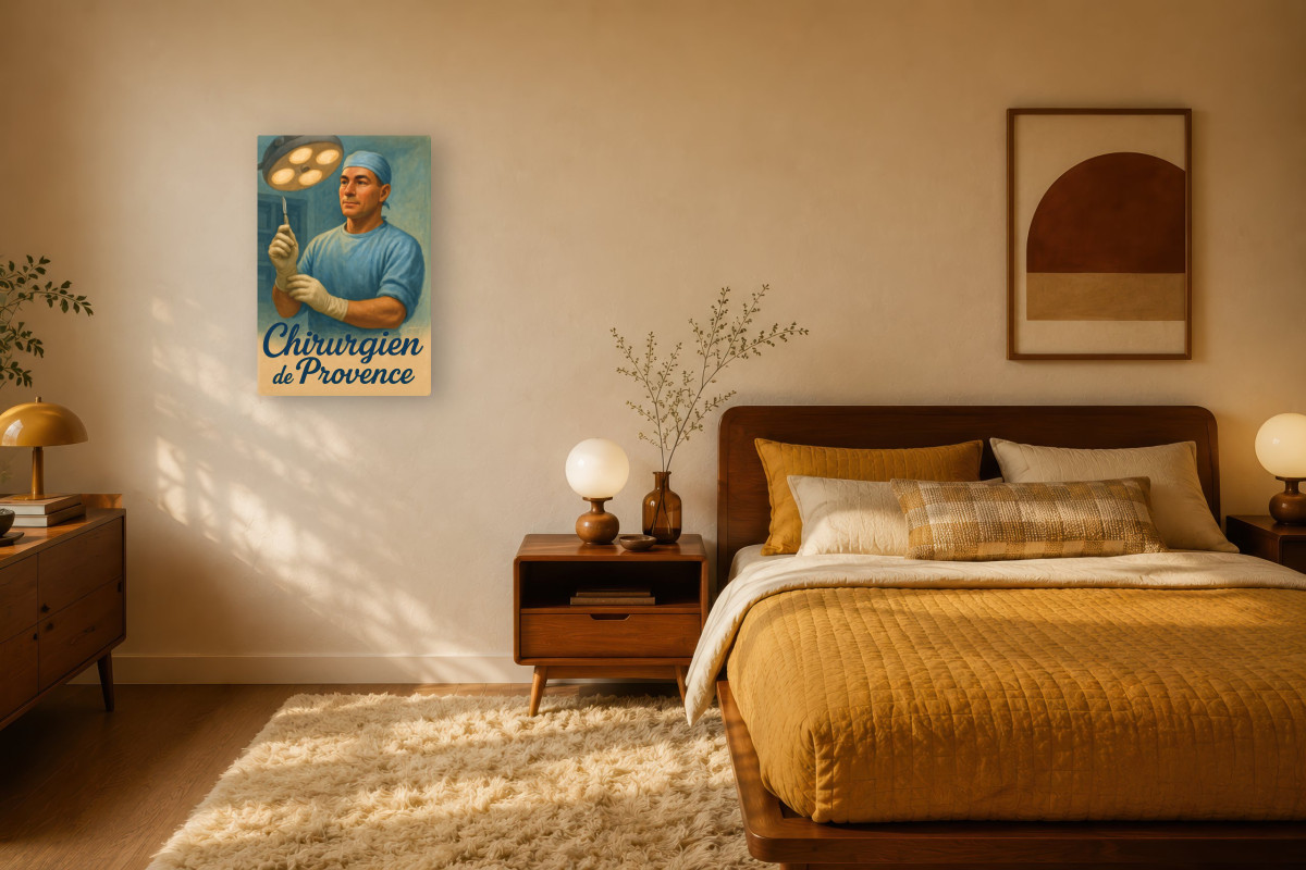 V03-15, Affiche vintage métiers anciens - Chirurgien de Provence