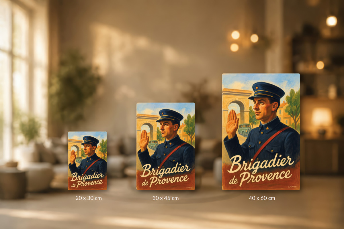Collection 40x60, Affiche vintage métiers anciens - Brigadier de Provence