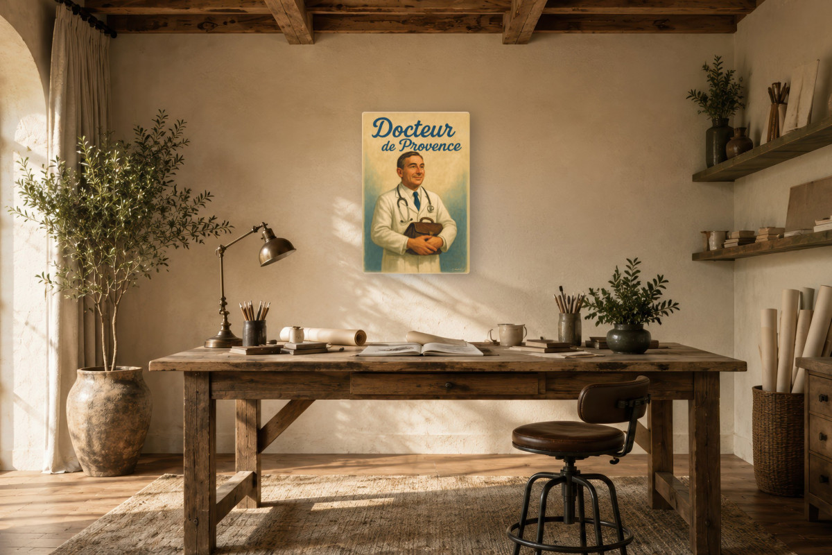 V01-10, Affiche vintage métiers anciens - Docteur de Provence