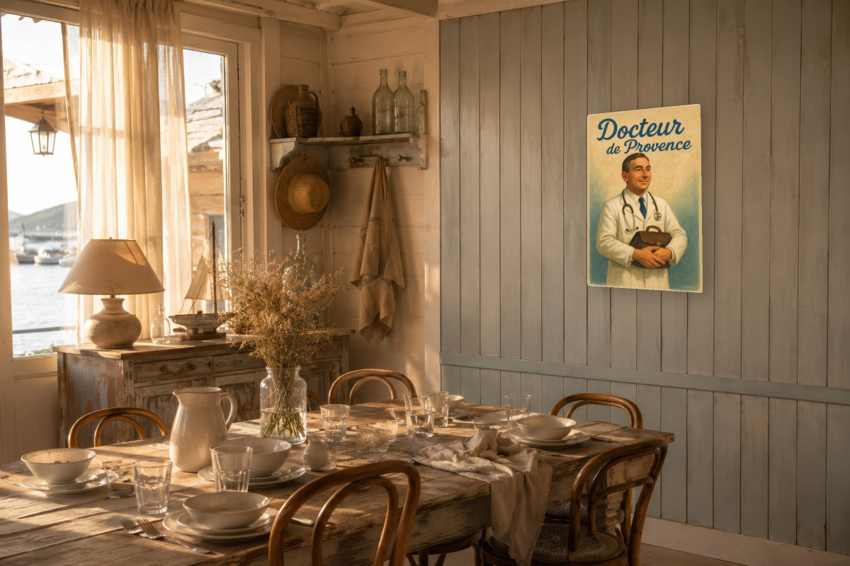 V02-06, Affiche vintage métiers anciens - Docteur de Provence