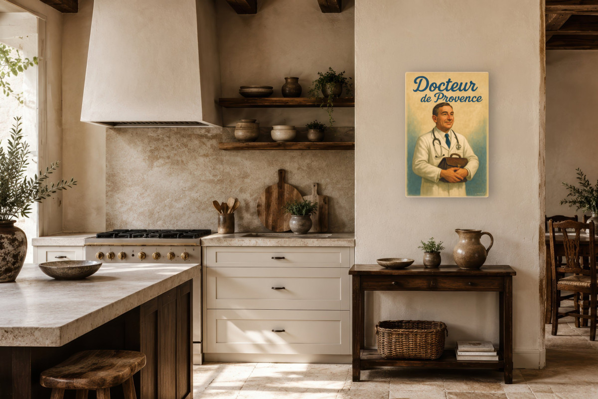 V01-02, Affiche vintage métiers anciens - Docteur de Provence