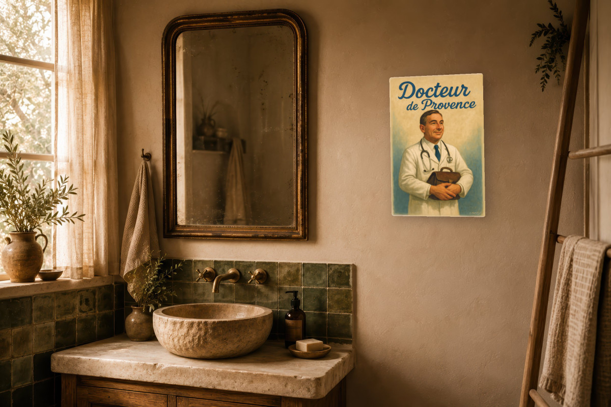 V02-18, Affiche vintage métiers anciens - Docteur de Provence