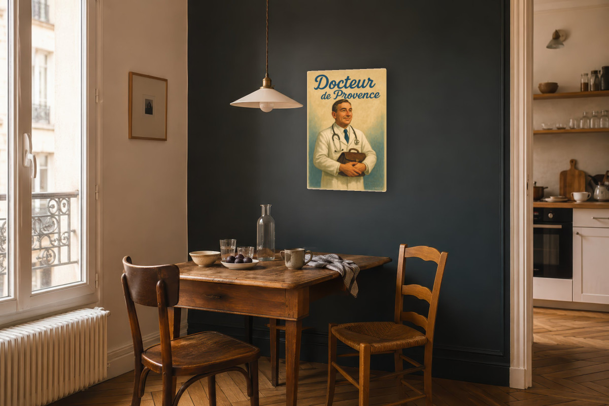 V04-05, Affiche vintage métiers anciens - Docteur de Provence