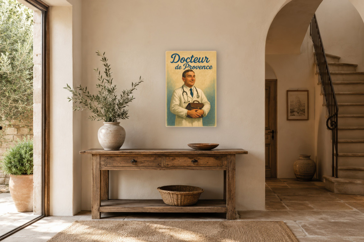 V01-20, Affiche vintage métiers anciens - Docteur de Provence
