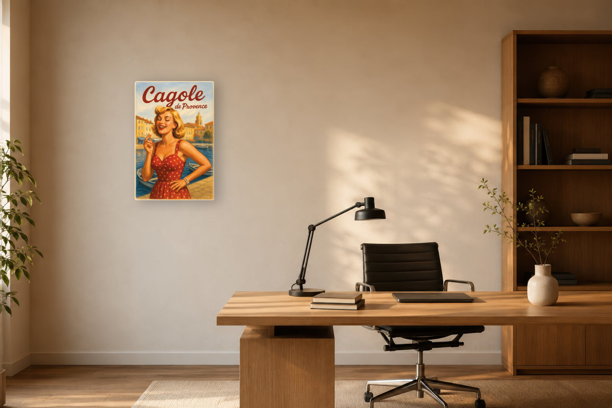 V03-13, Affiche vintage Provence - Cagole de Provence - Rieuse et radieuse