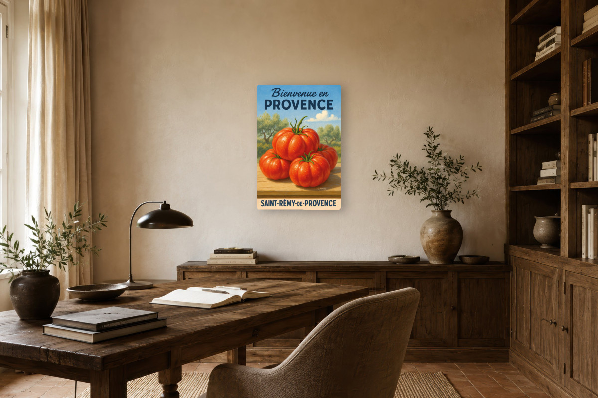 V01-04, Affiche vintage botanique - Trésor d’été - Tomate de Provence