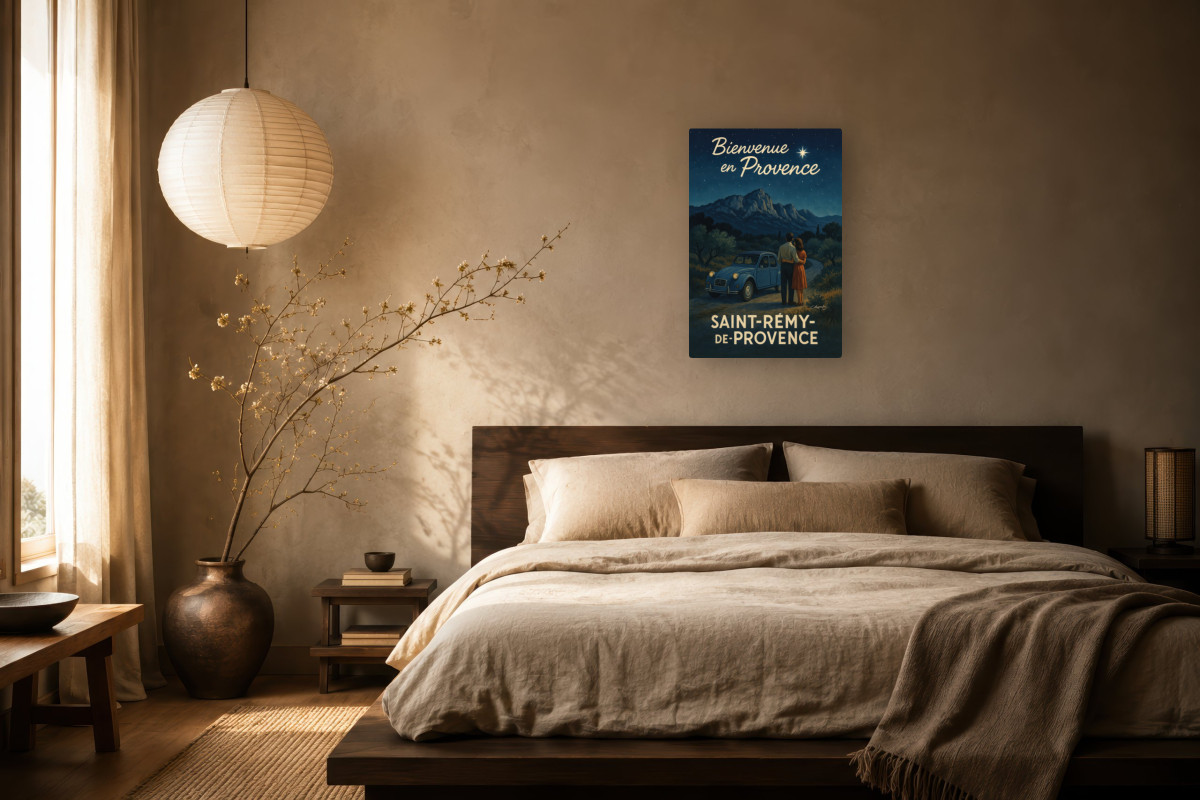 V03-14, Affiche vintage Provence - Échappée belle - Saint-Rémy sous les étoiles