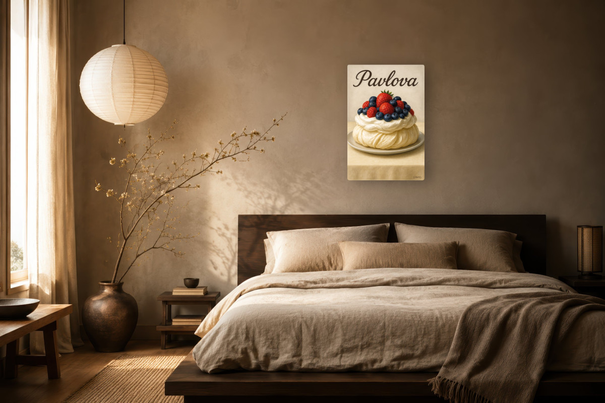 V03-14, Affiche vintage gourmandise - Pavlova - Le ballet des saveurs