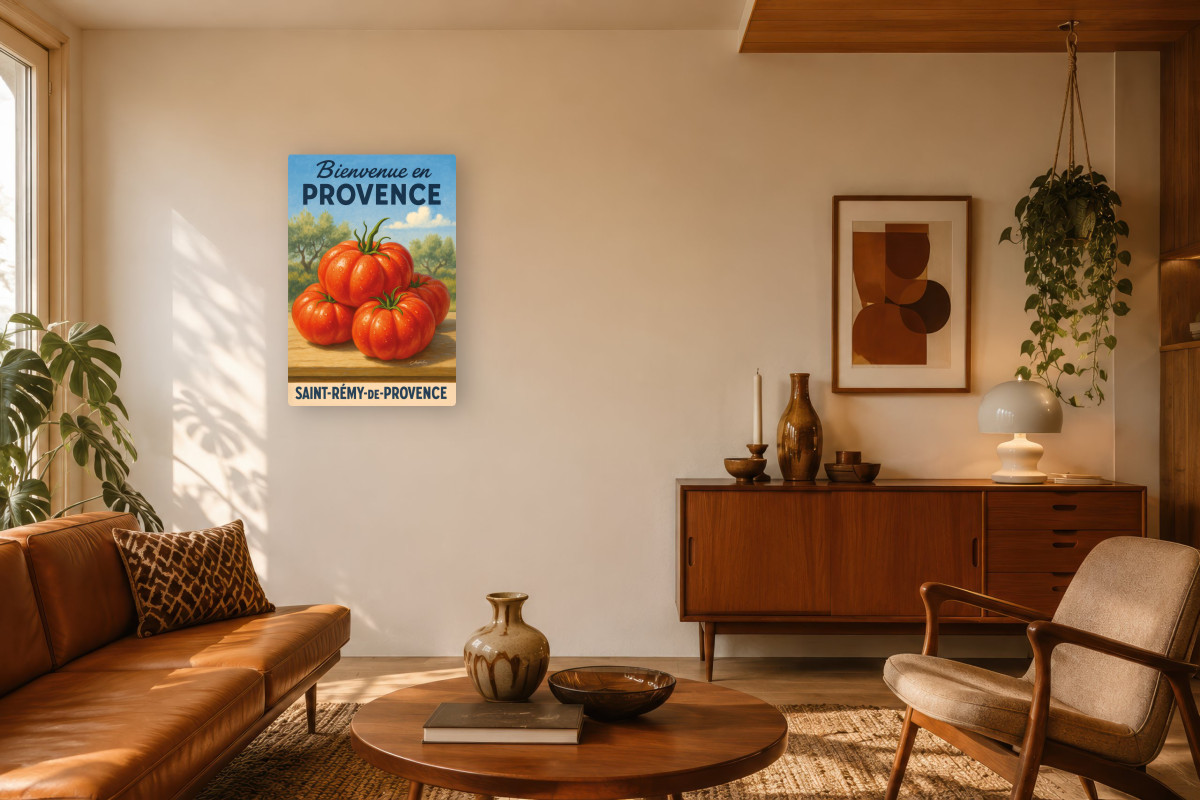 V03-04, Affiche vintage botanique - Trésor d’été - Tomate de Provence