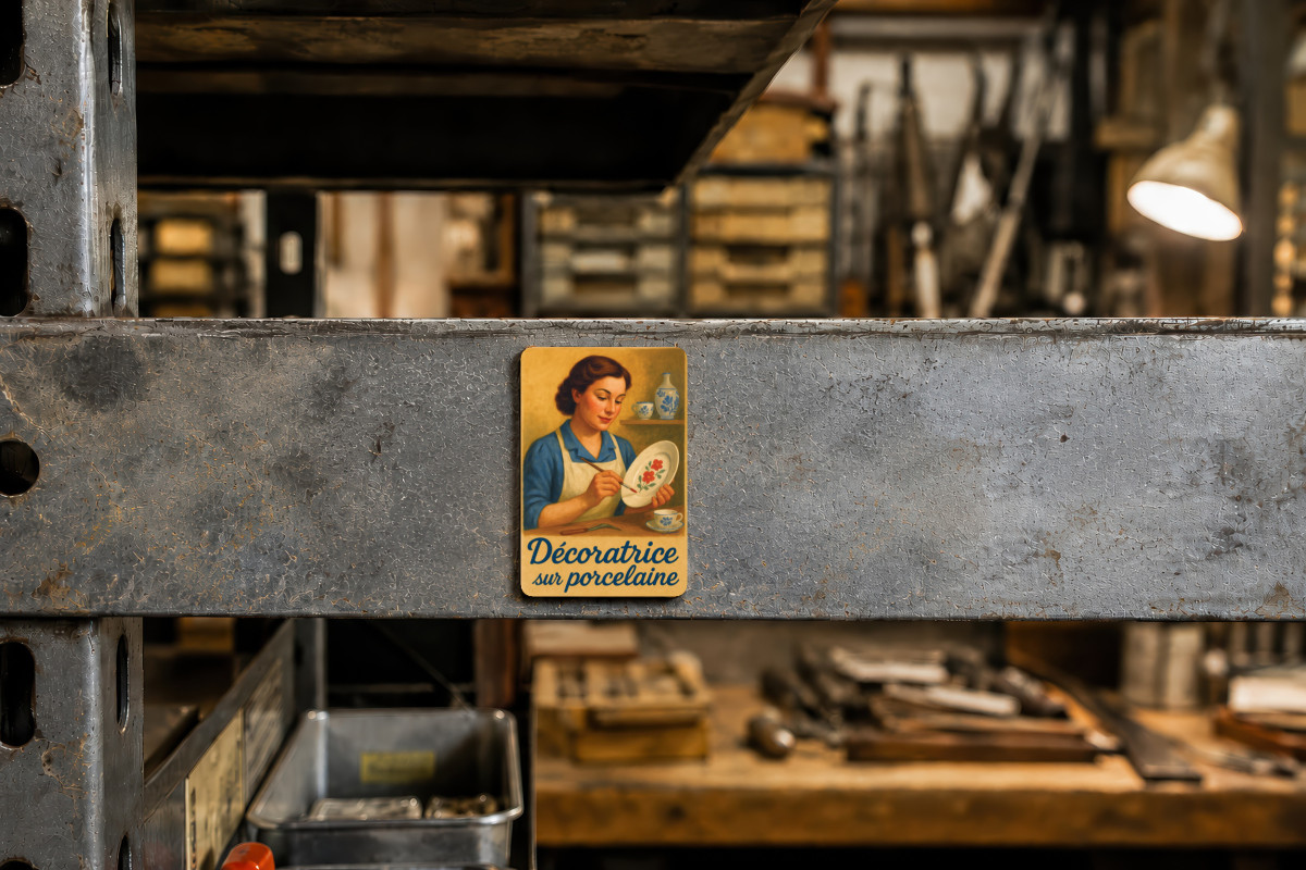 Mockup magnet 08 — Magnet Décoratrice sur porcelaine