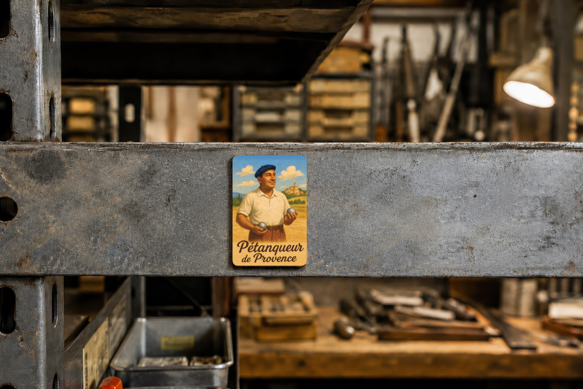 Mockup magnet 08 — Magnet Pétanqueur de Provence