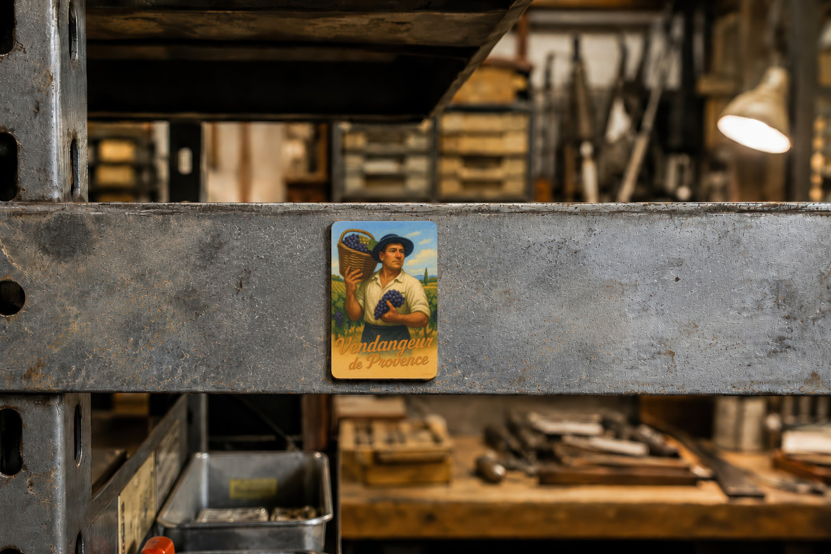 Mockup magnet 08 — Magnet Vendangeur de Provence