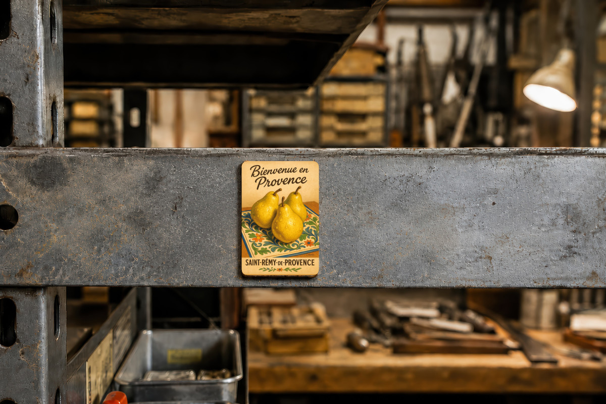 Mockup magnet 08 — Magnet Douceur d’automne – Poire dorée de Provence