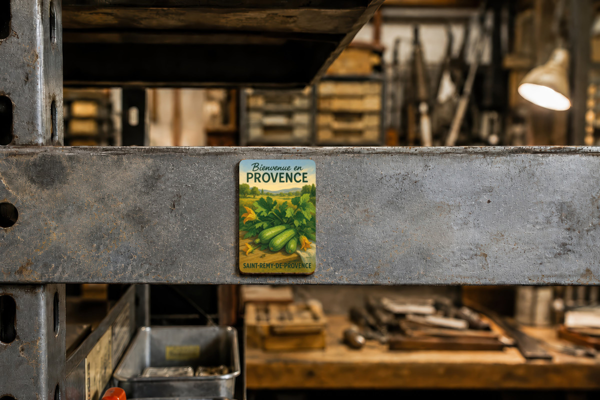 Mockup magnet 08 — Magnet Courgettes de Provence – Fraîcheur du Jardin
