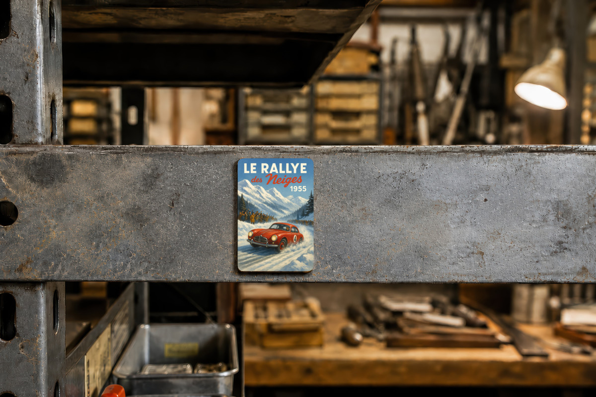Mockup magnet 08 — Magnet Le Rallye des neiges 1955