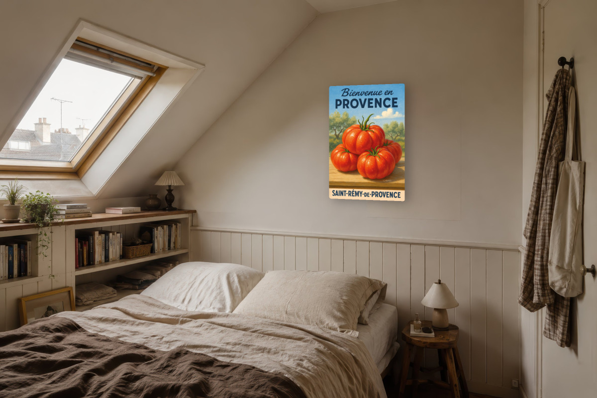 V04-08, Affiche vintage botanique - Trésor d’été - Tomate de Provence
