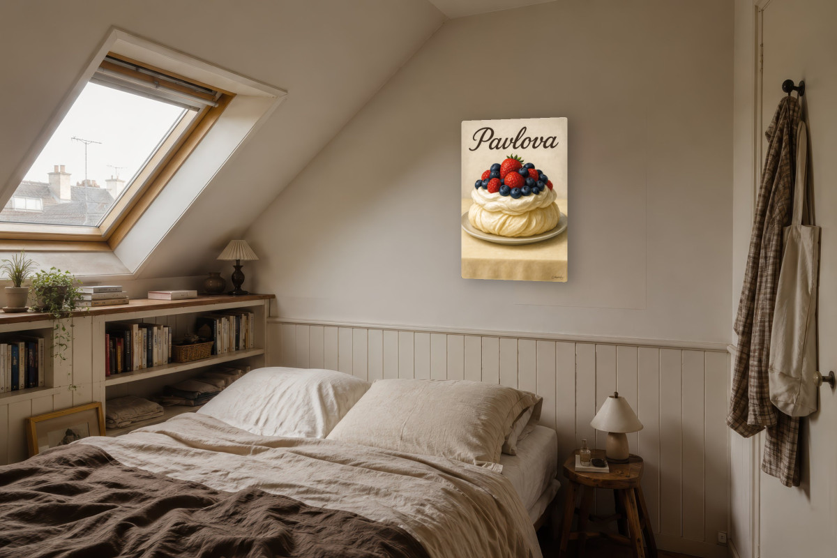 V04-08, Affiche vintage gourmandise - Pavlova - Le ballet des saveurs
