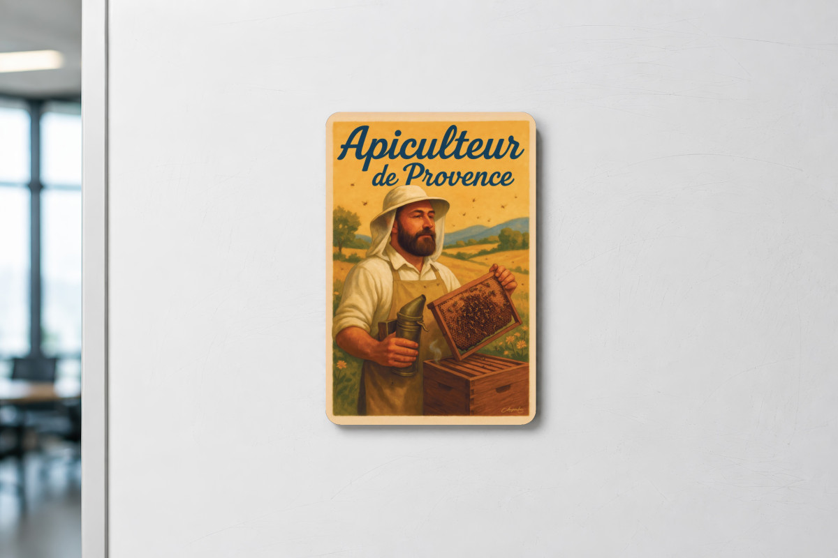 Mockup magnet 09 — Magnet Apiculteur de Provence