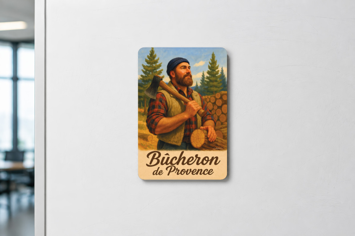 Mockup magnet 09 — Magnet Bûcheron de Provence