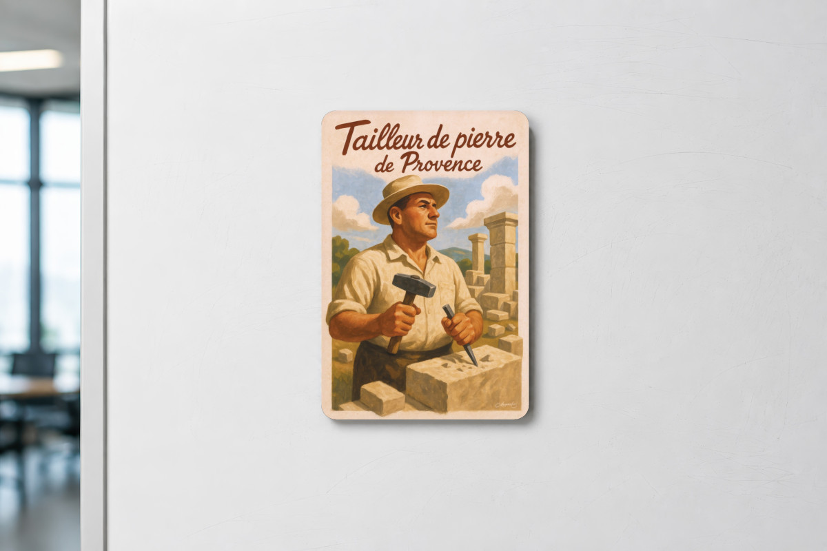 Mockup magnet 09 — Magnet Tailleur de pierre de Provence