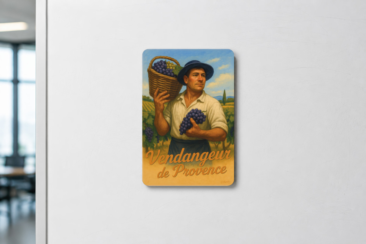 Mockup magnet 09 — Magnet Vendangeur de Provence