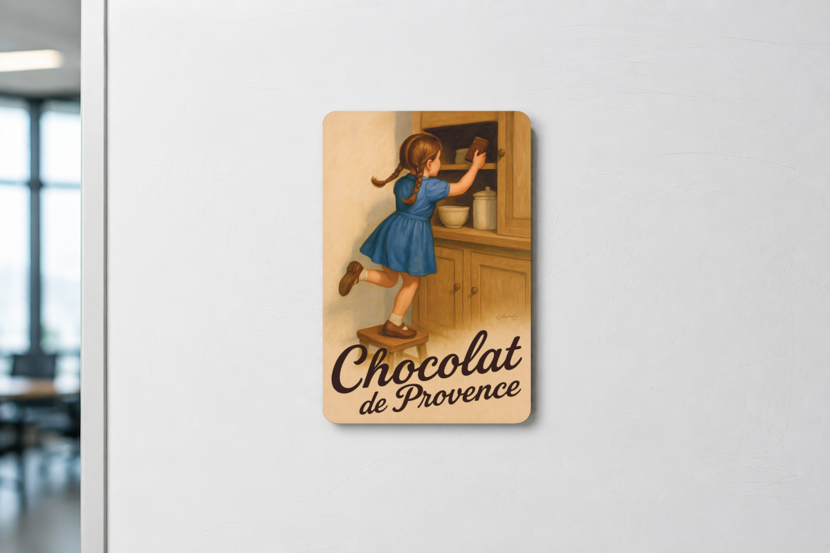 Mockup magnet 09 — Magnet Chocolat de Provence – Le trésor du placard