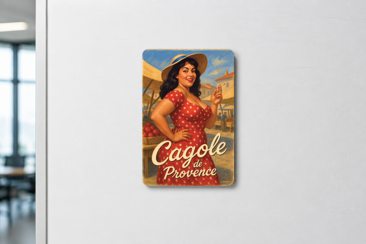 Mockup magnet 09 — Magnet Cagole de Provence – La reine du marché