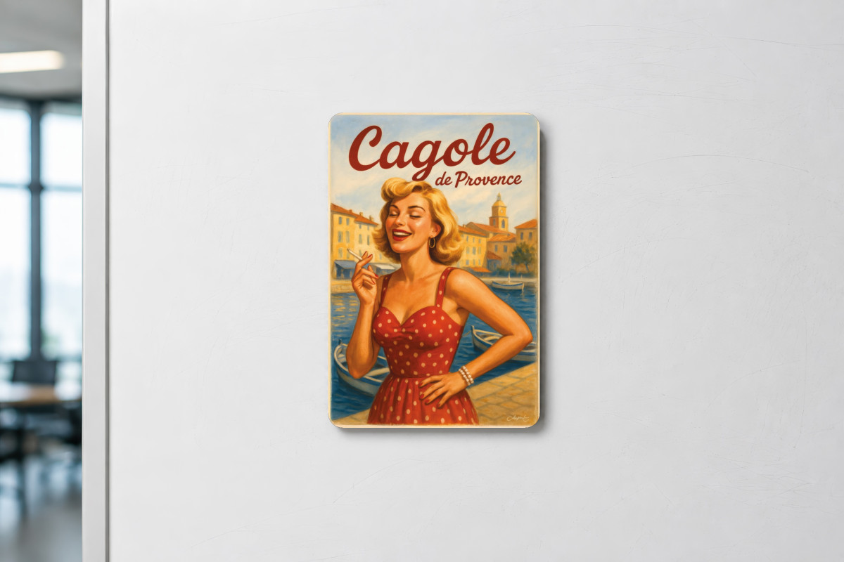 Mockup magnet 09 — Magnet Cagole de Provence – Rieuse et radieuse