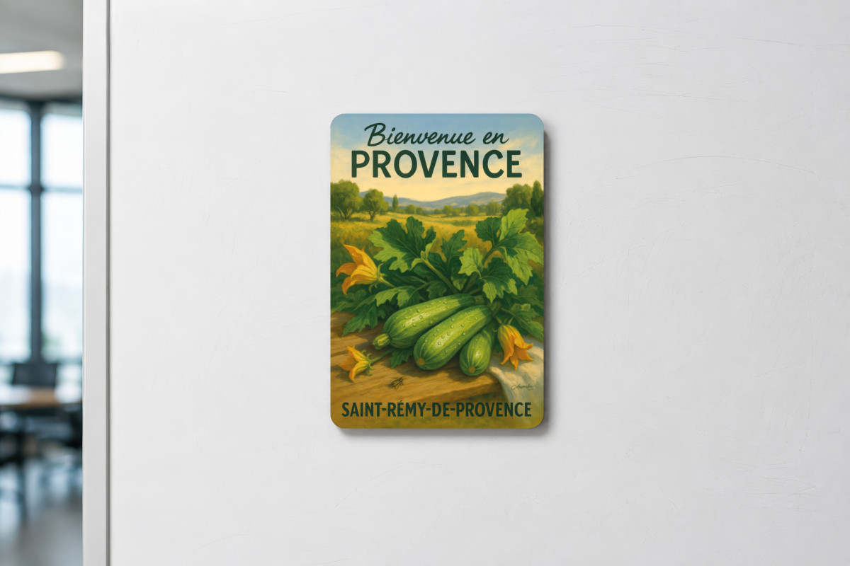 Mockup magnet 09 — Magnet Courgettes de Provence – Fraîcheur du Jardin