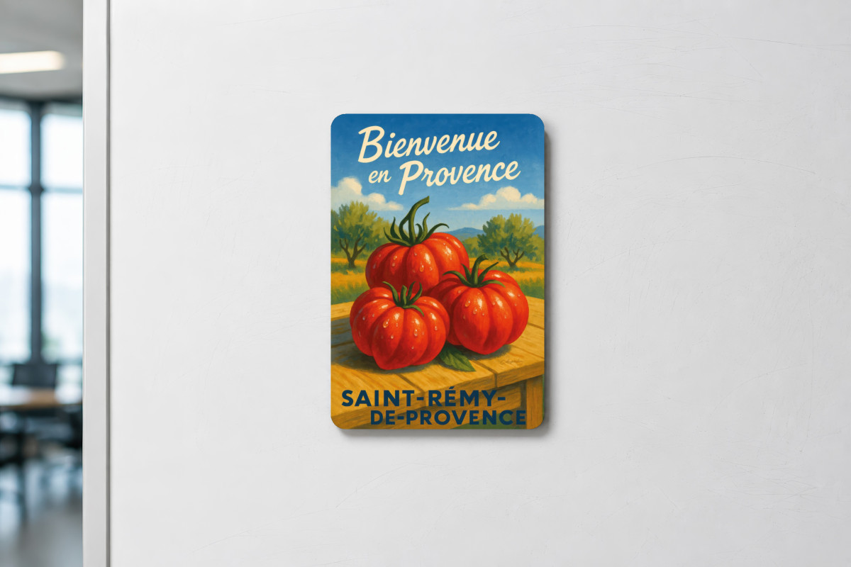 Mockup magnet 09 — Magnet Tomates de Provence – Rouge et Saveur