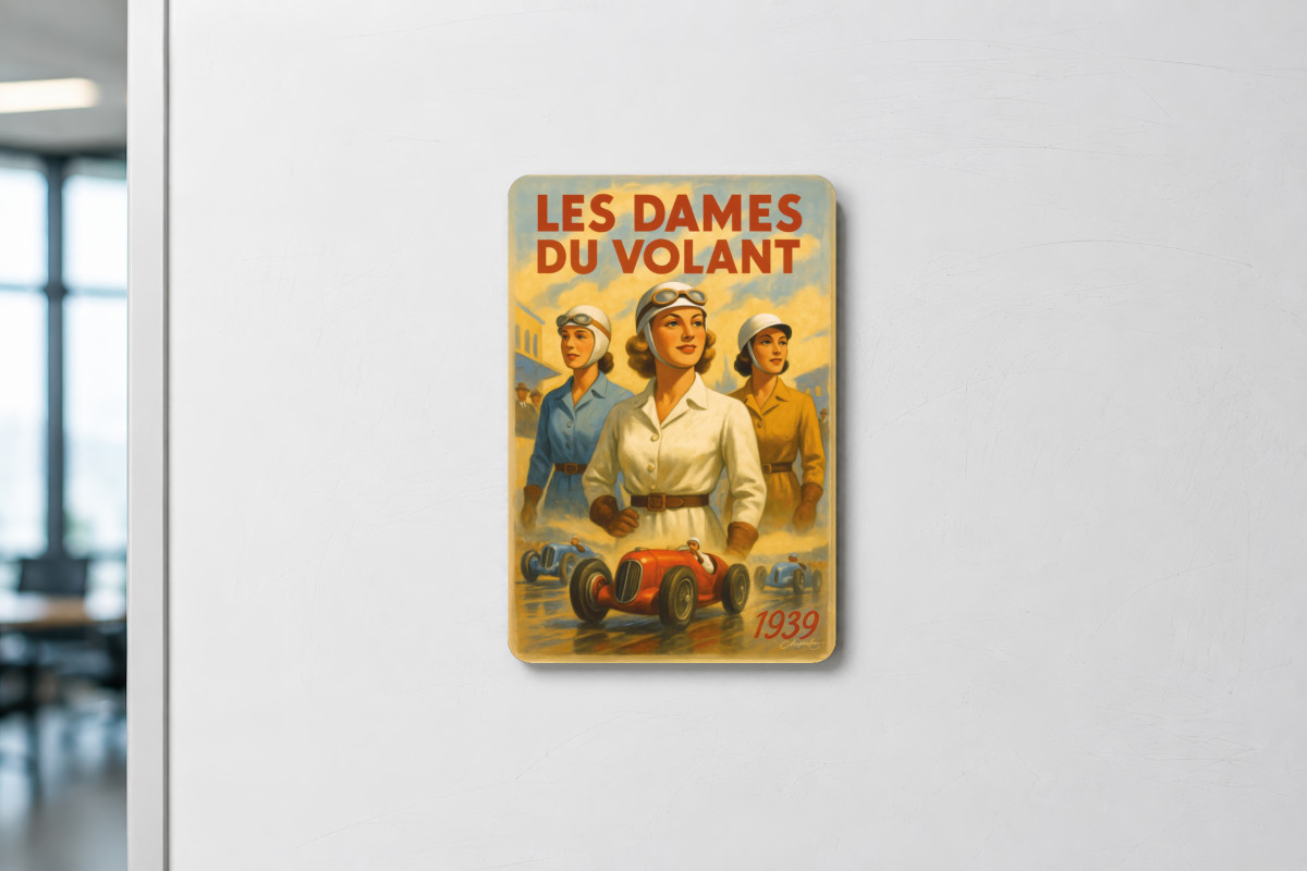 Mockup magnet 09 — Magnet Les Pionnières de la Vitesse – 1939