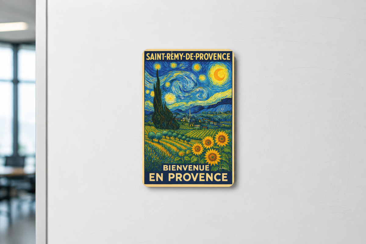 Mockup magnet 09 — Magnet Saint-Rémy-de-Provence : Sous les Étoiles de Vincent