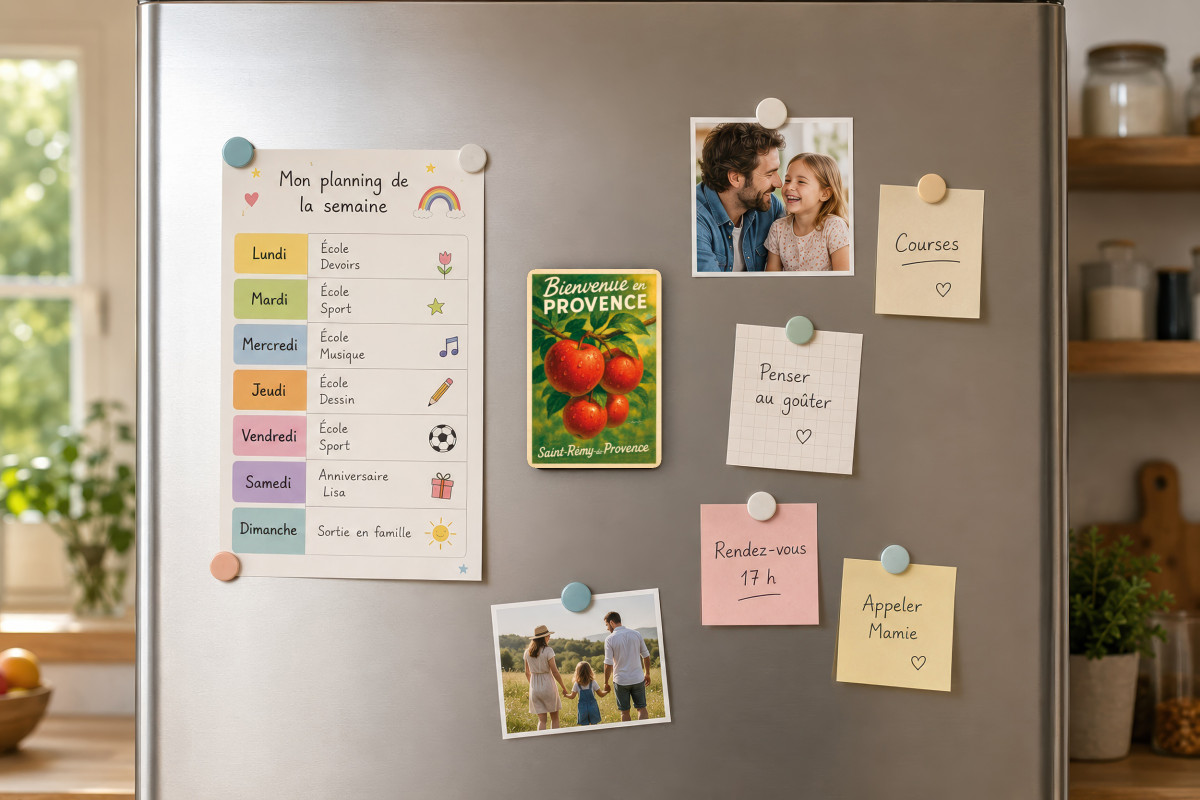 Mockup magnet 10 — Magnet Pommes d’automne – Rouge des vergers provençaux