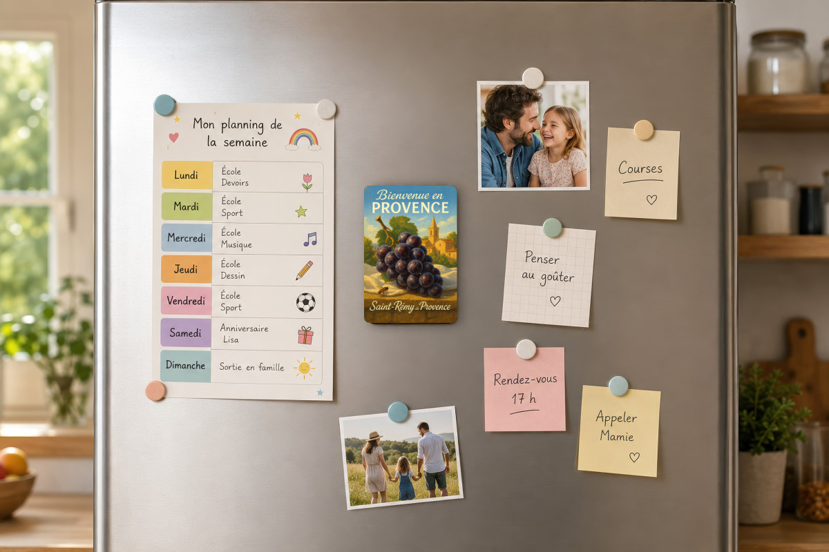 Mockup magnet 10 — Magnet À l’ombre des vignes – Raisin noir de Saint-Rémy