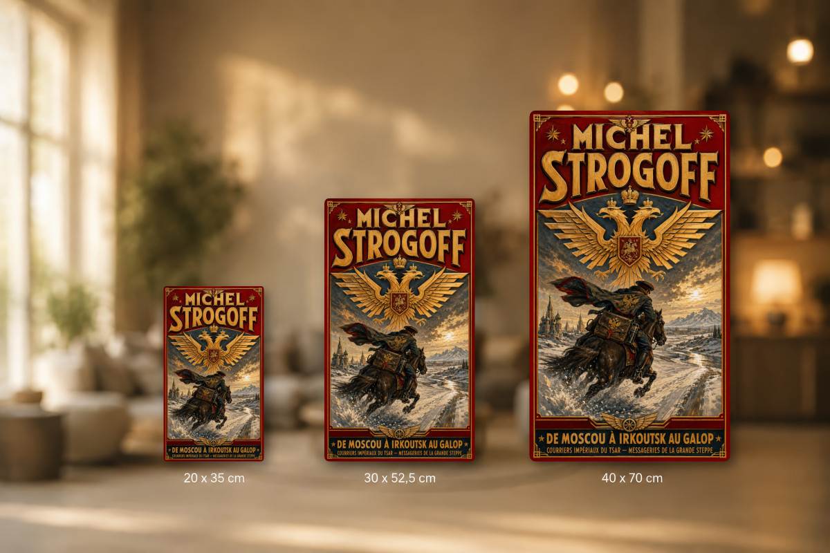 Plaques - décors mêlés #1, Affiche vintage Jules Verne - Michel Strogoff