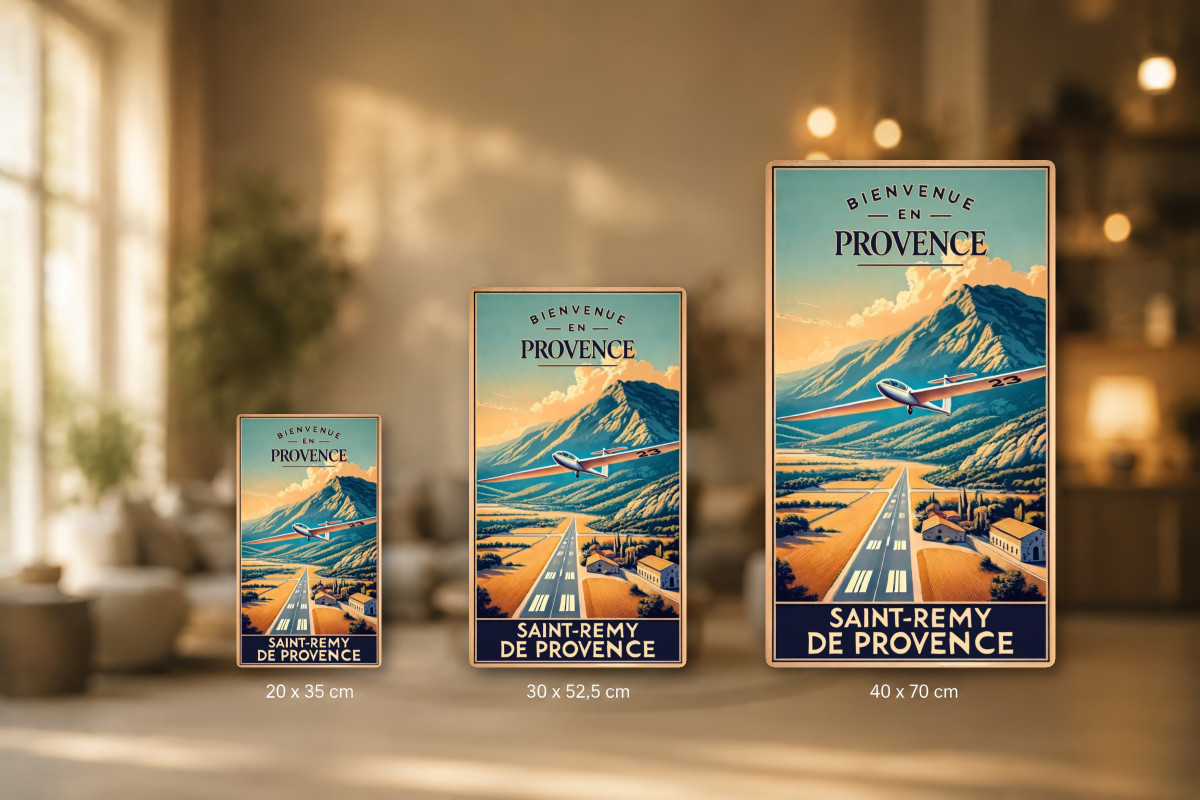 Plaques - décors mêlés #1, Affiche vintage Provence - Bienvenue en Provence : Les Cieux de Saint-Rémy