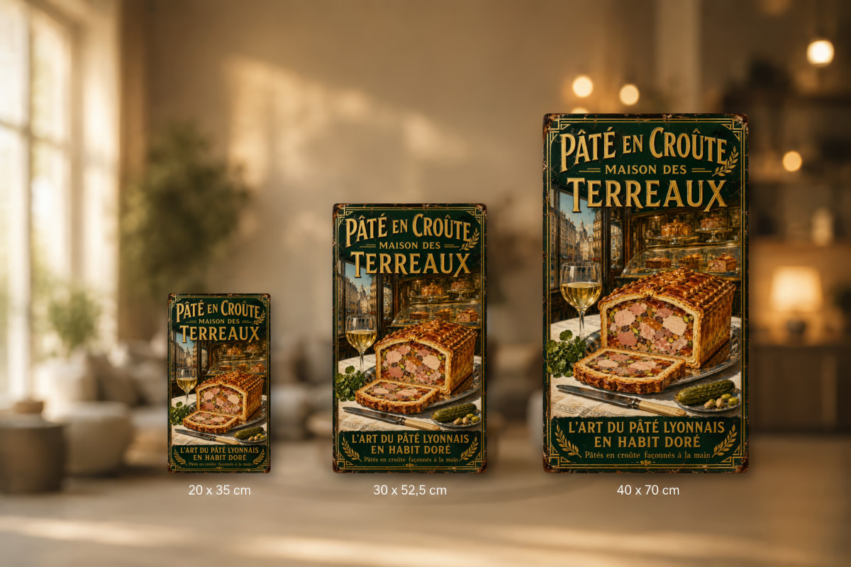 Plaques - décors mêlés #4, Affiche vintage Lyon - Pâté en Croûte - Maison des Terreaux