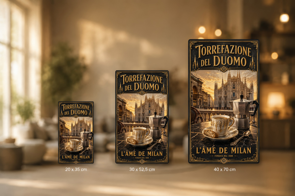 Plaques - décors mêlés #4, Affiche vintage café - Torrefazione del Duomo