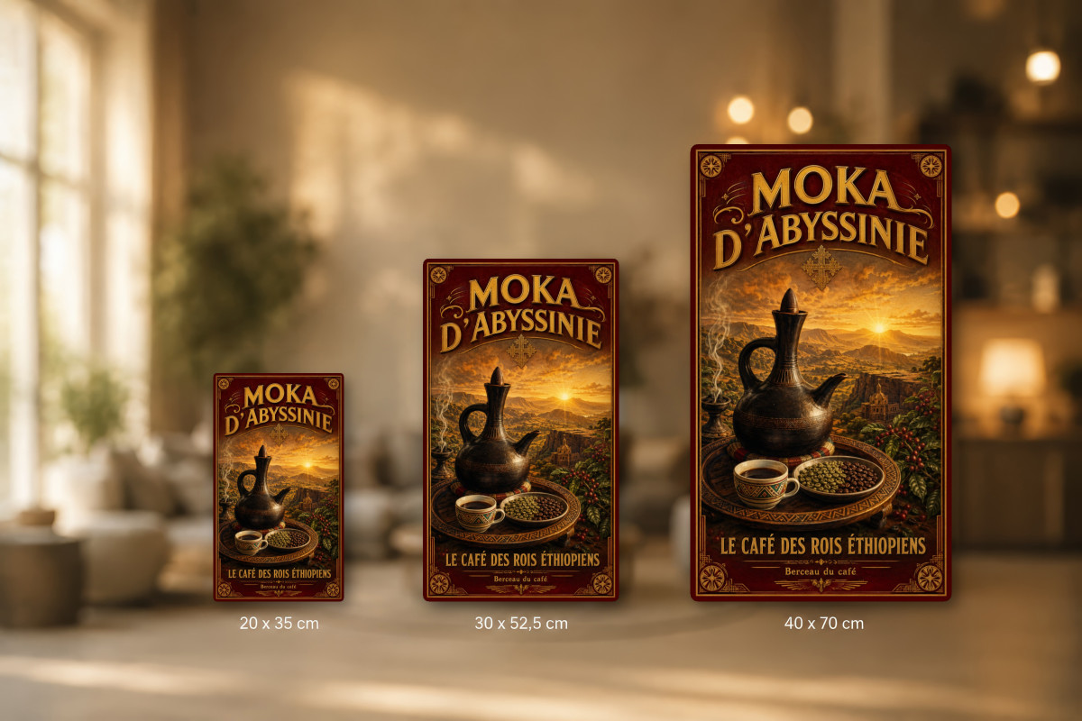Plaques - décors mêlés #4, Affiche vintage café - Moka d’Abyssinie