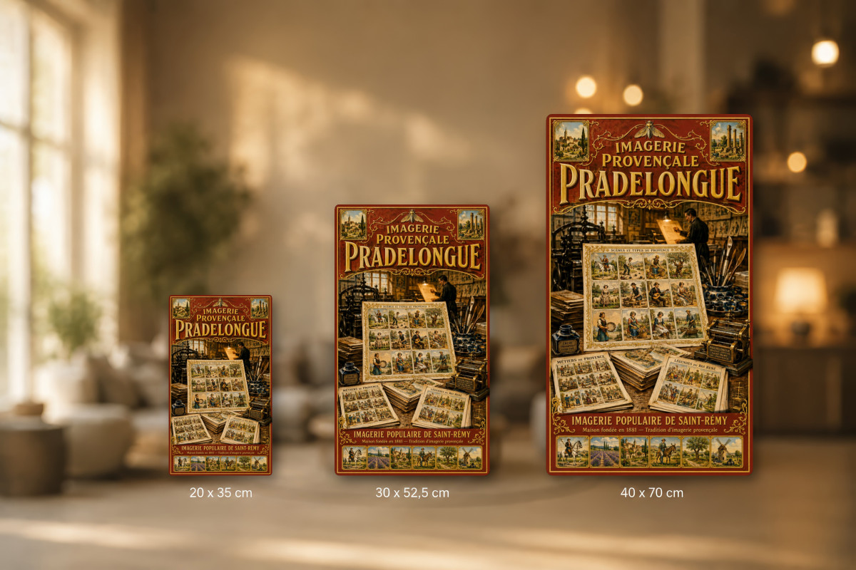 Plaques - décors mêlés #5, Affiche vintage imagerie ancienne - Imagerie Provençale Pradelongue