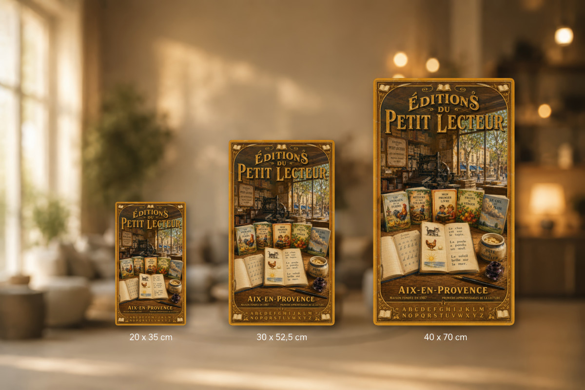Plaques - décors mêlés #5, Affiche vintage imagerie ancienne - Éditions du Petit Lecteur