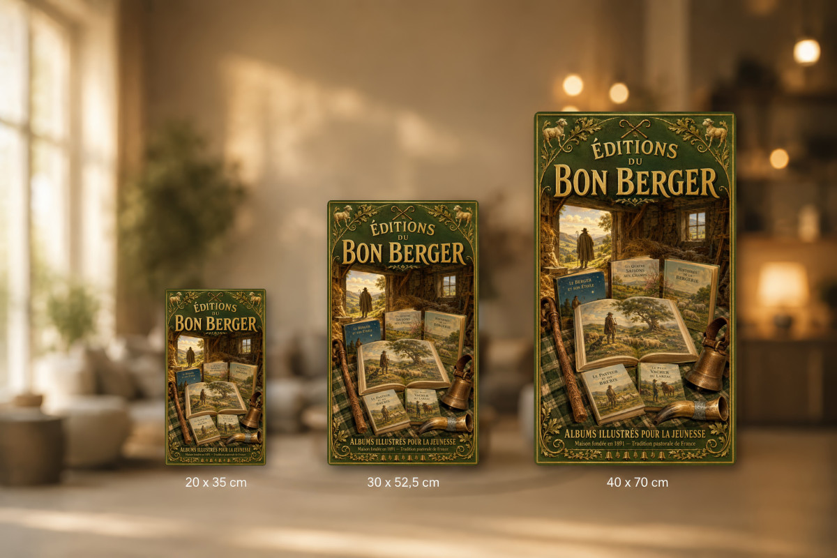 Plaques - décors mêlés #5, Affiche vintage imagerie ancienne - Éditions du Bon Berger