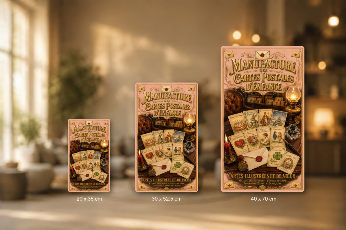 Plaques - décors mêlés #5, Affiche vintage imagerie ancienne - Manufacture des Cartes Postales d’Enfance