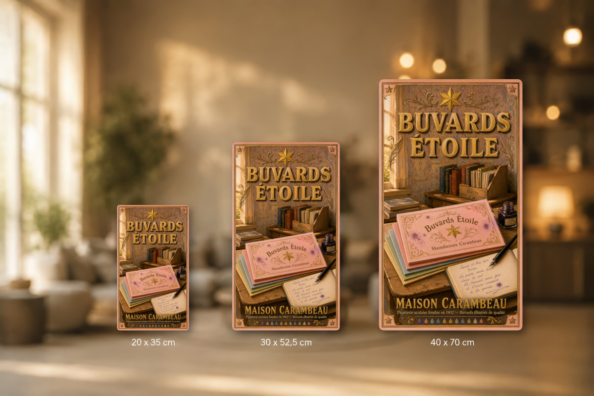 Plaques - décors mêlés #5, Affiche vintage école d’autrefois - Buvards Étoile